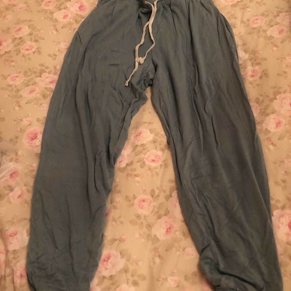 Blue sweatpants